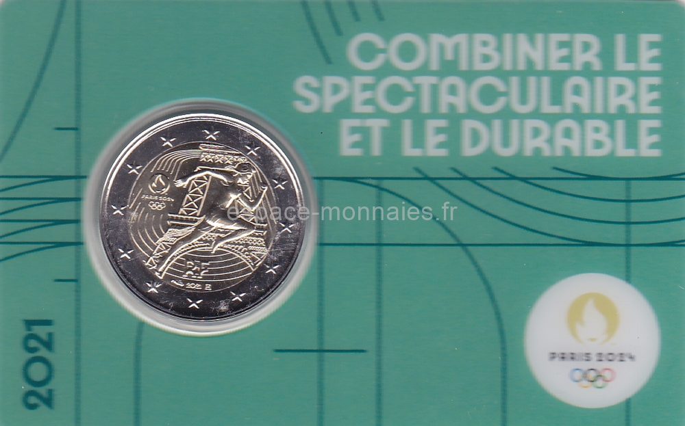 2 euro commémorative France 2021 Marianne J.O. de Paris 2024