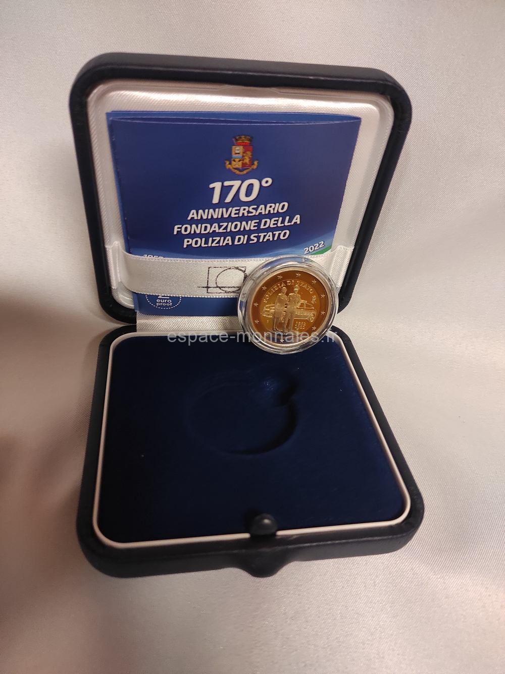 Rouleau de 25 pièces de monnaie de 2 euro commémorative Italie 2022 –  Police (illustré) - La Poste